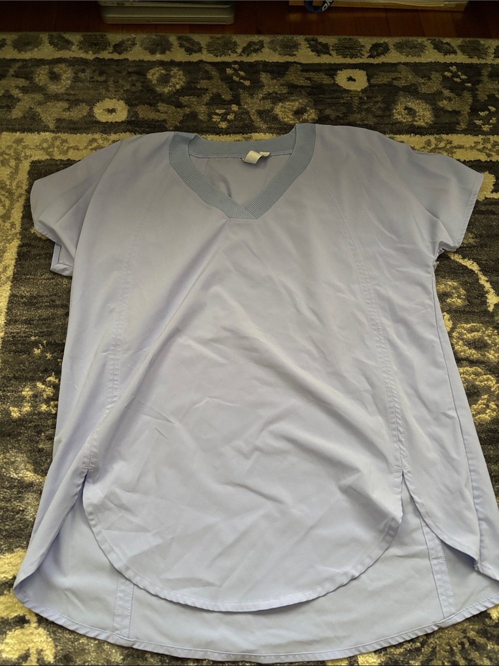 Athleta Light Blue Short Sleeve V-Neck Tee